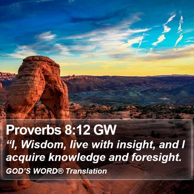 Proverbs 8:12 GW Bible Verse Image