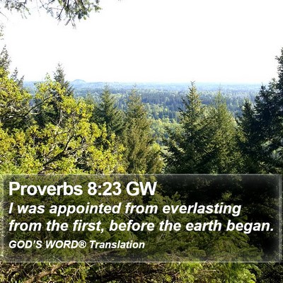 Proverbs 8:23 GW Bible Verse Image
