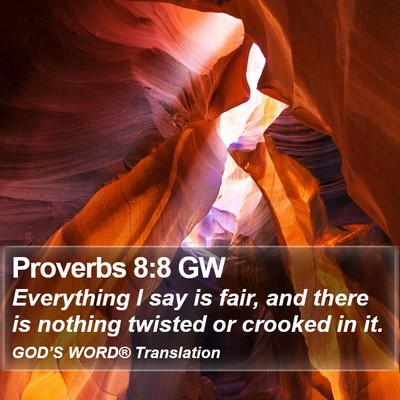 Proverbs 8:8 GW Bible Verse Image