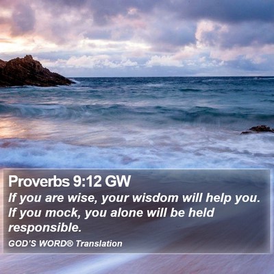 Proverbs 9:12 GW Bible Verse Image