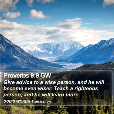 Proverbs 9:9 GW Bible Verse Image