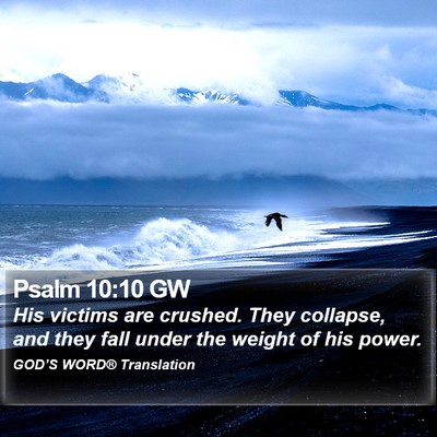 Psalm 10:10 GW Bible Verse Image