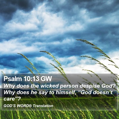 Psalm 10:13 GW Bible Verse Image
