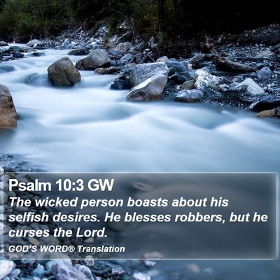 Psalm 10:3 GW Bible Verse Image