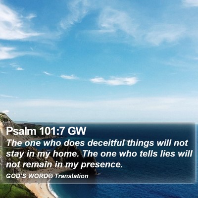 Psalm 101:7 GW Bible Verse Image