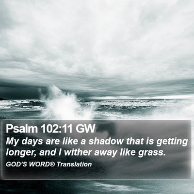 Psalm 102:11 GW Bible Verse Image