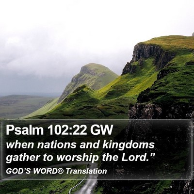 Psalm 102:22 GW Bible Verse Image