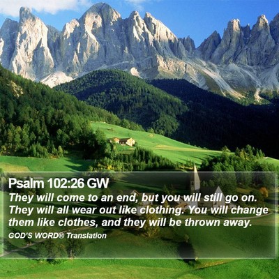 Psalm 102:26 GW Bible Verse Image