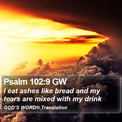 Psalm 102:9 GW Bible Verse Image