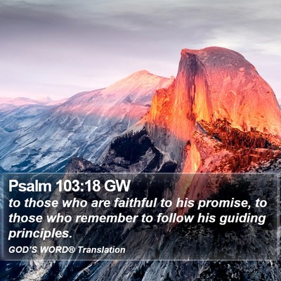 Psalm 103:18 GW Bible Verse Image