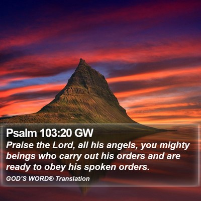 Psalm 103:20 GW Bible Verse Image