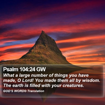 Psalm 104:24 GW Bible Verse Image