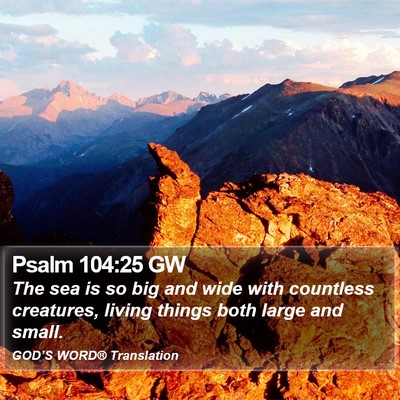 Psalm 104:25 GW Bible Verse Image