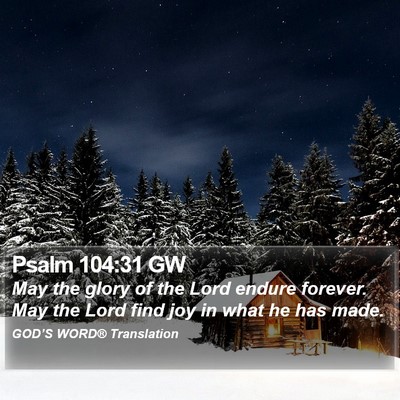 Psalm 104:31 GW Bible Verse Image