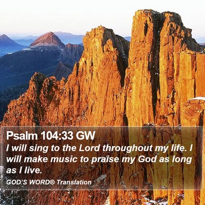 Psalm 104:33 GW Bible Verse Image