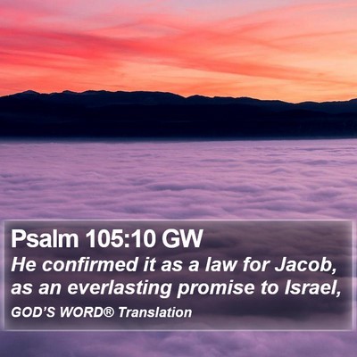 Psalm 105:10 GW Bible Verse Image