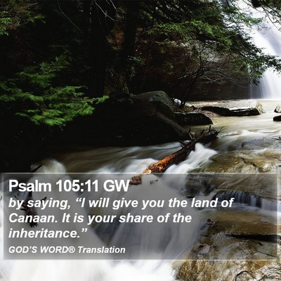 Psalm 105:11 GW Bible Verse Image