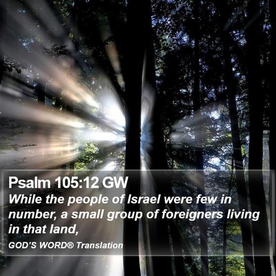 Psalm 105:12 GW Bible Verse Image