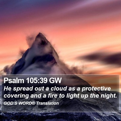 Psalm 105:39 GW Bible Verse Image