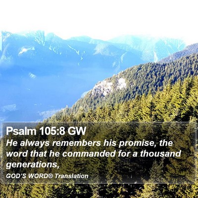 Psalm 105:8 GW Bible Verse Image