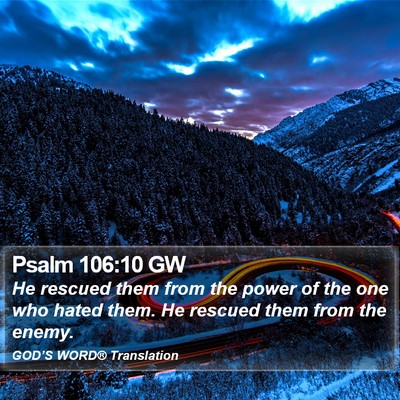 Psalm 106:10 GW Bible Verse Image