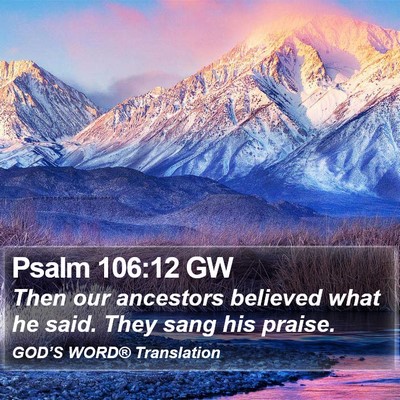 Psalm 106:12 GW Bible Verse Image