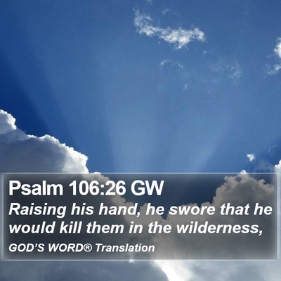 Psalm 106:26 GW Bible Verse Image