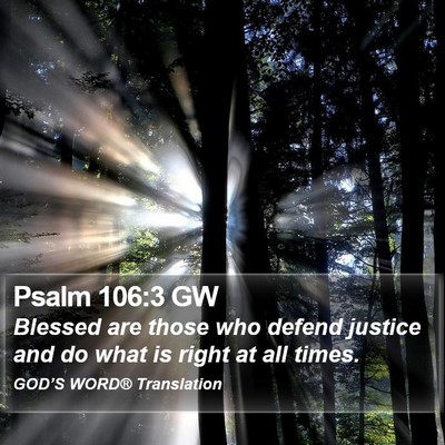 Psalm 106:3 GW Bible Verse Image
