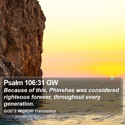 Psalm 106:31 GW Bible Verse Image