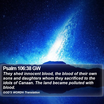 Psalm 106:38 GW Bible Verse Image