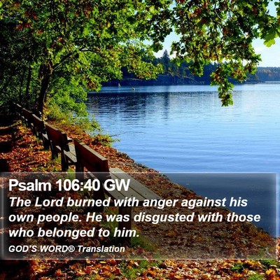 Psalm 106:40 GW Bible Verse Image