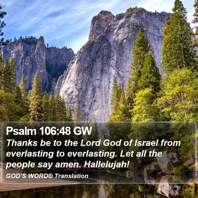 Psalm 106:48 GW Bible Verse Image