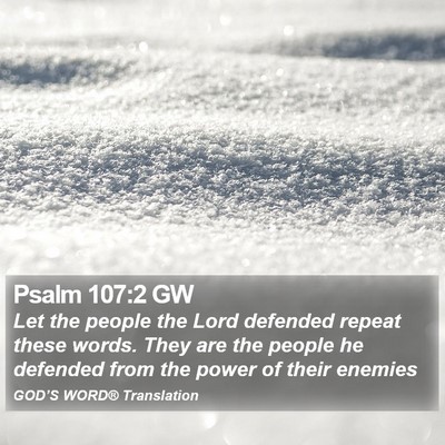 Psalm 107:2 GW Bible Verse Image
