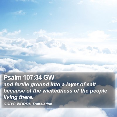 Psalm 107:34 GW Bible Verse Image