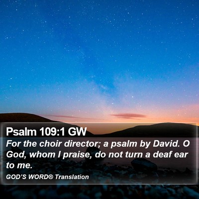Psalm 109:1 GW Bible Verse Image
