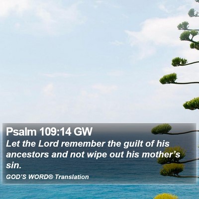 Psalm 109:14 GW Bible Verse Image