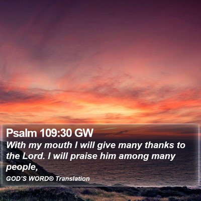 Psalm 109:30 GW Bible Verse Image