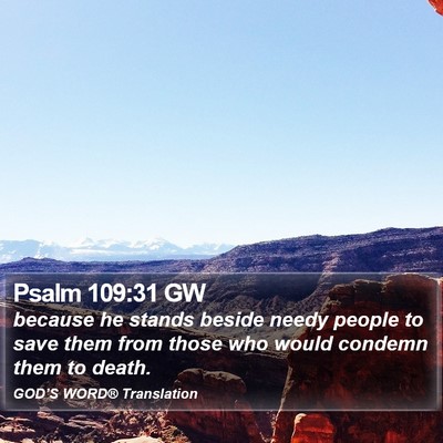 Psalm 109:31 GW Bible Verse Image