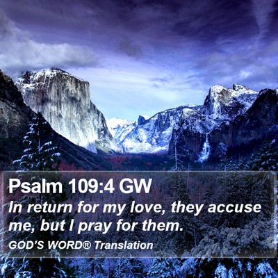Psalm 109:4 GW Bible Verse Image