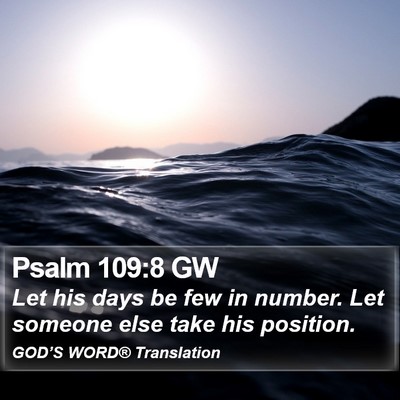 Psalm 109:8 GW Bible Verse Image