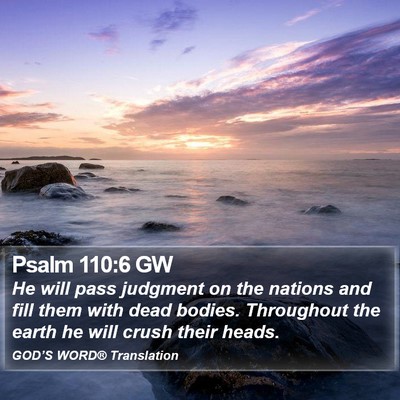 Psalm 110:6 GW Bible Verse Image