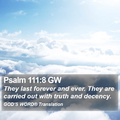 Psalm 111:8 GW Bible Verse Image