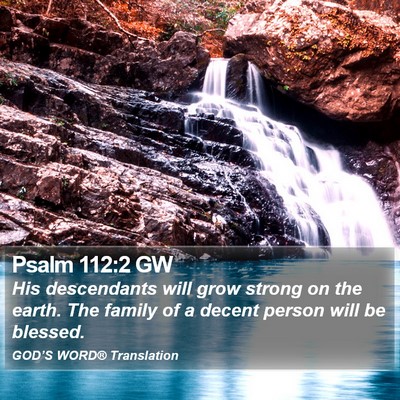 Psalm 112:2 GW Bible Verse Image