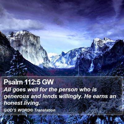 Psalm 112:5 GW Bible Verse Image