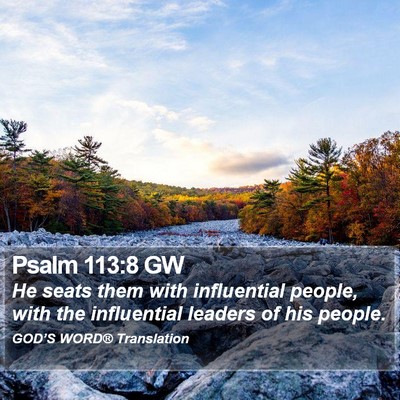 Psalm 113:8 GW Bible Verse Image