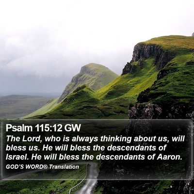 Psalm 115:12 GW Bible Verse Image