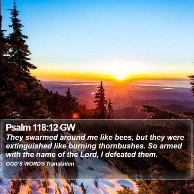 Psalm 118:12 GW Bible Verse Image