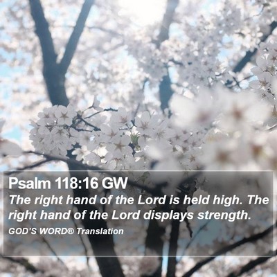 Psalm 118:16 GW Bible Verse Image