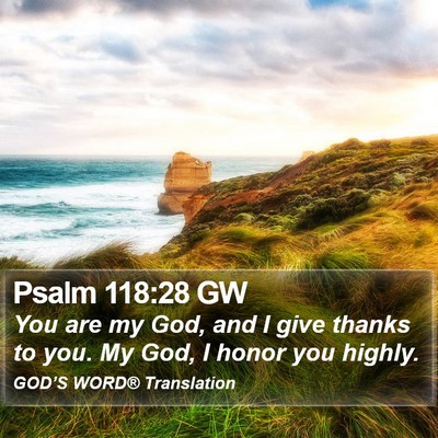 Psalm 118:28 GW Bible Verse Image