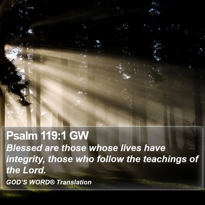 Psalm 119:1 GW Bible Verse Image